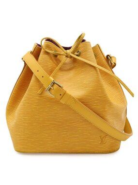 Louis Vuitton Epi Petit Noe Drawstring Shoulder Bag Leather Tassili Yellow